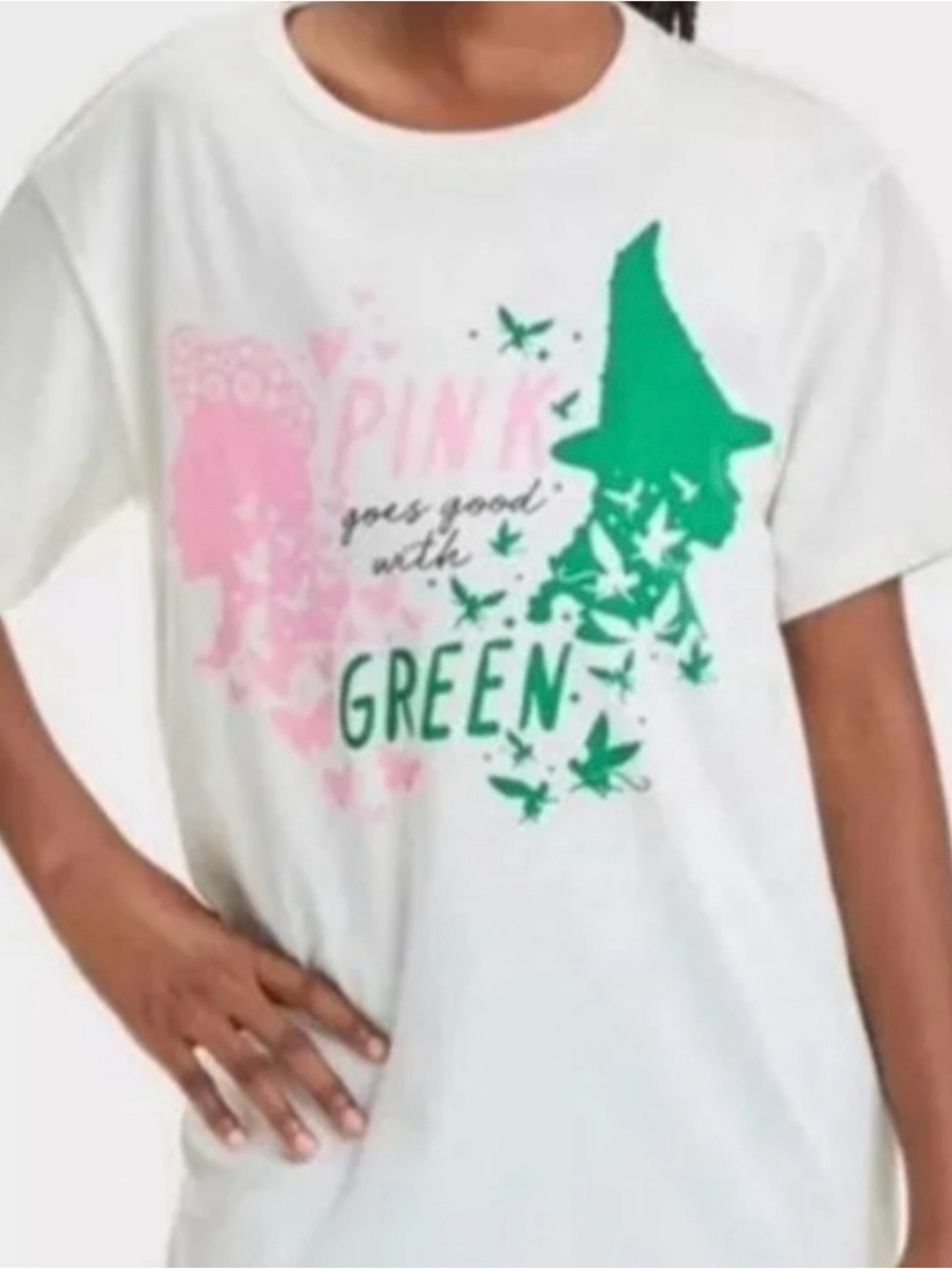 Target x Wicked Kids White Graphic Tee with Pink and Green Print